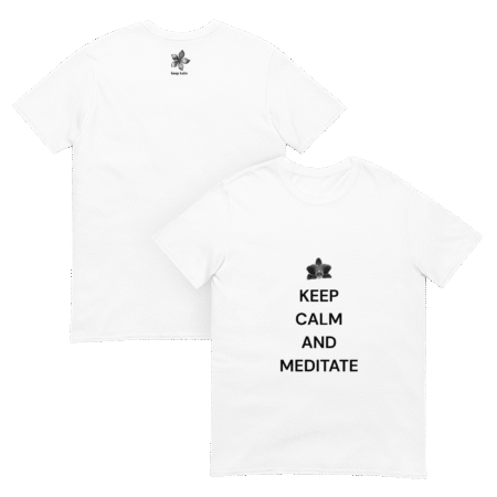 MEDITATE – WHITE t-shirt - KEEP CALM AND MEDITATE