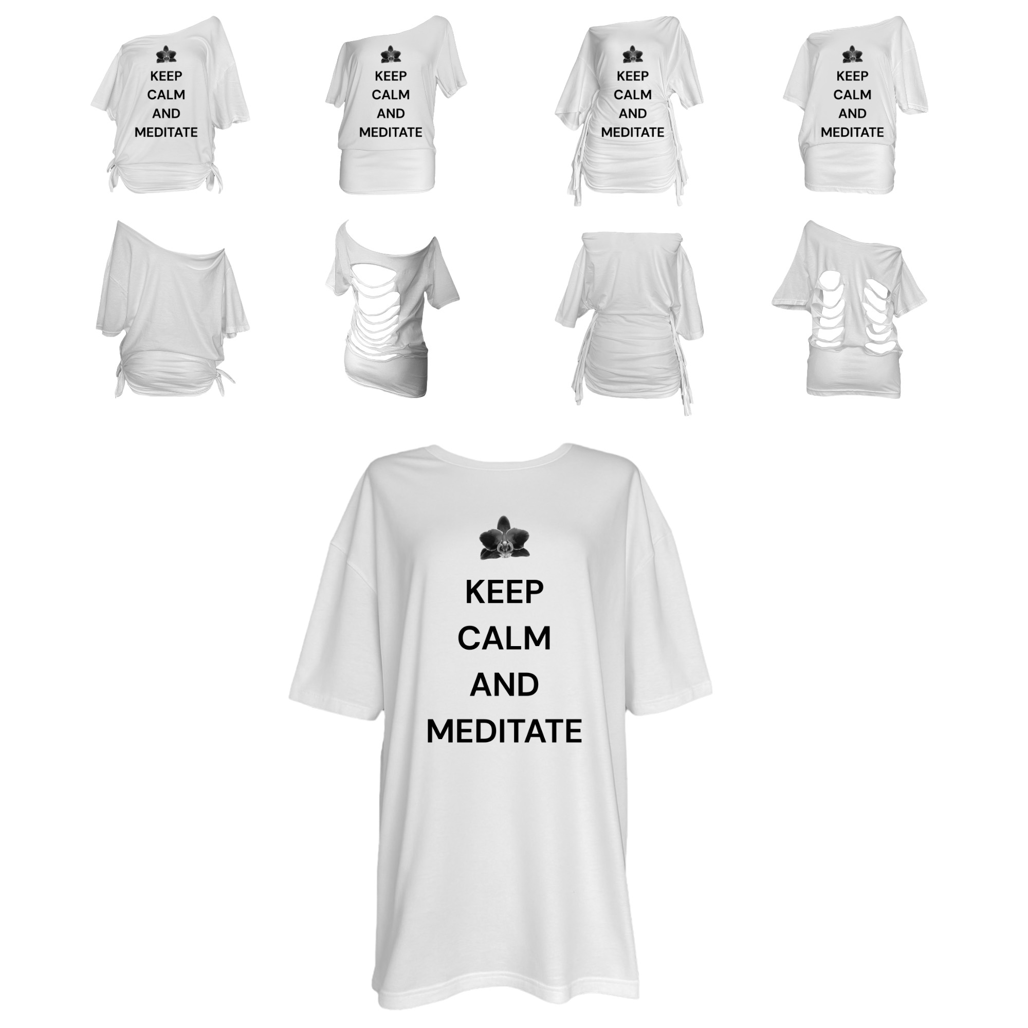 t-shirt - KEEP CALM AND MEDITATE - obrazek 4